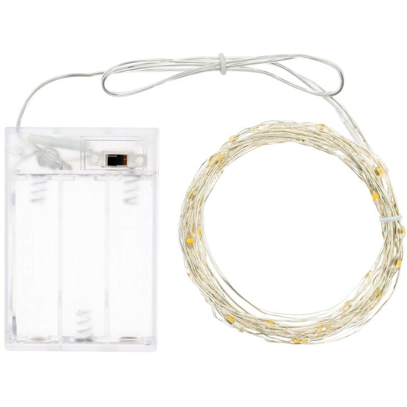 foto del prodotto catena 40 microled bianco caldo luce fissa