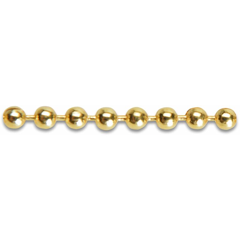 foto del prodotto catena a perlina ottone lucido mm 4 ml 25
