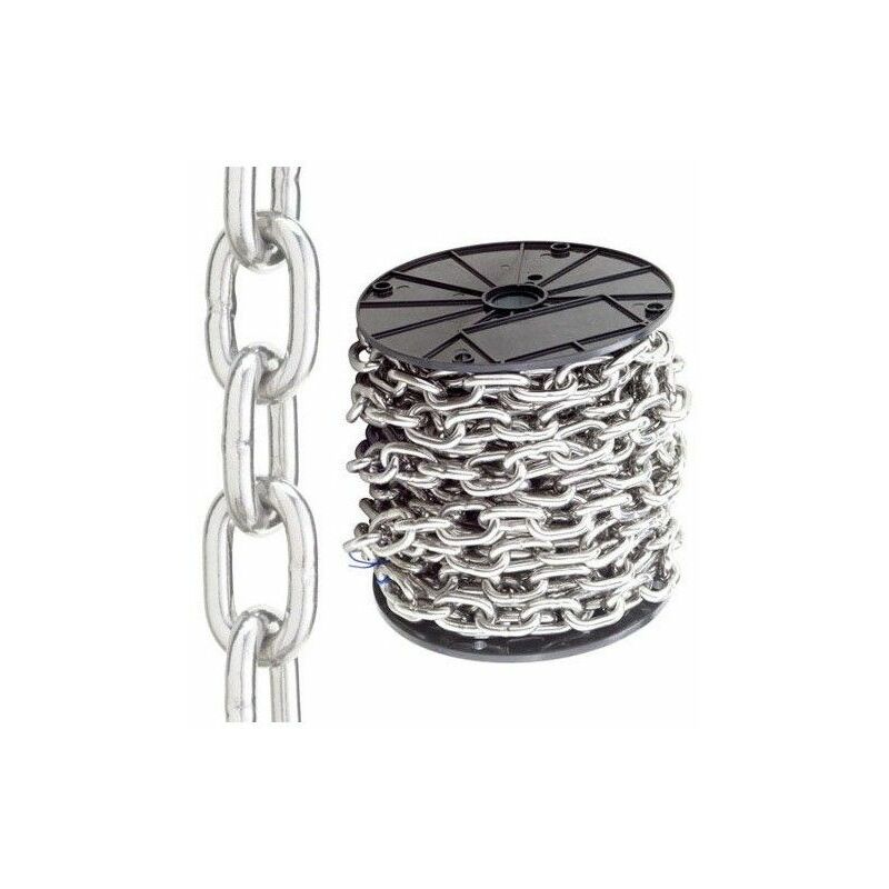 foto del prodotto catena a rulli zincata 2 mm. rotolo 111 metri 