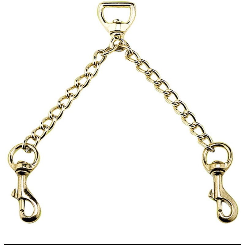 foto del prodotto catena con girella in ottone lucido 16 cm