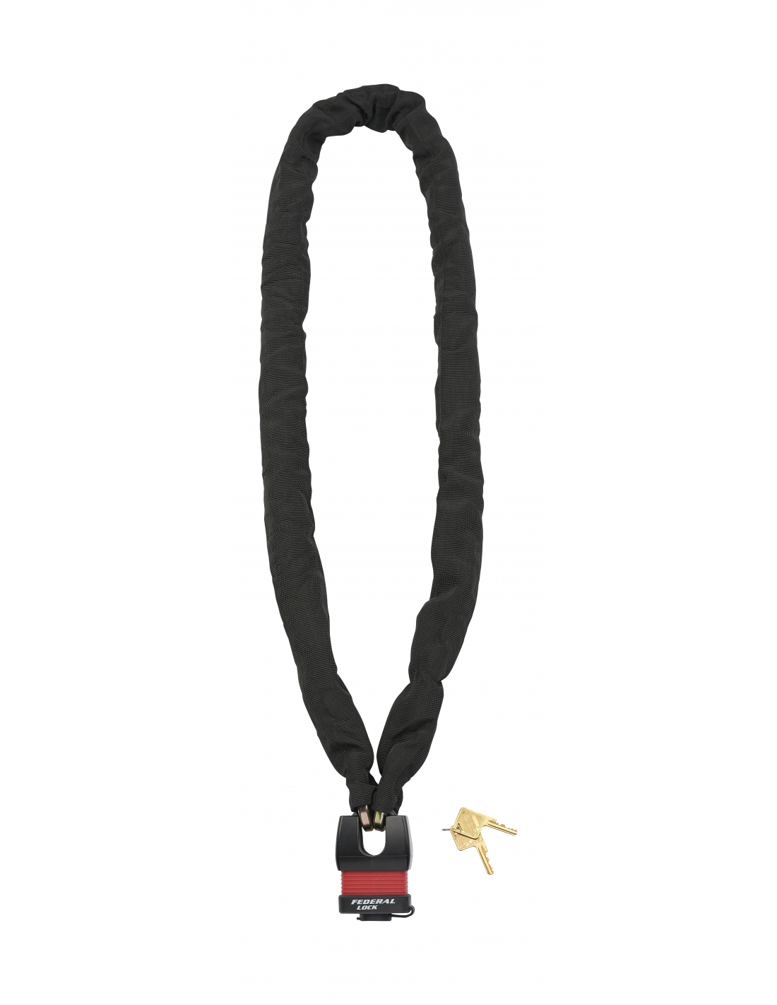 foto del prodotto catena d 39 acciaio cementato 10mm rivestita in nylon loops, bici, moto, barriere, 1.5m, nero, lucchetto, 2 chiavi thirard