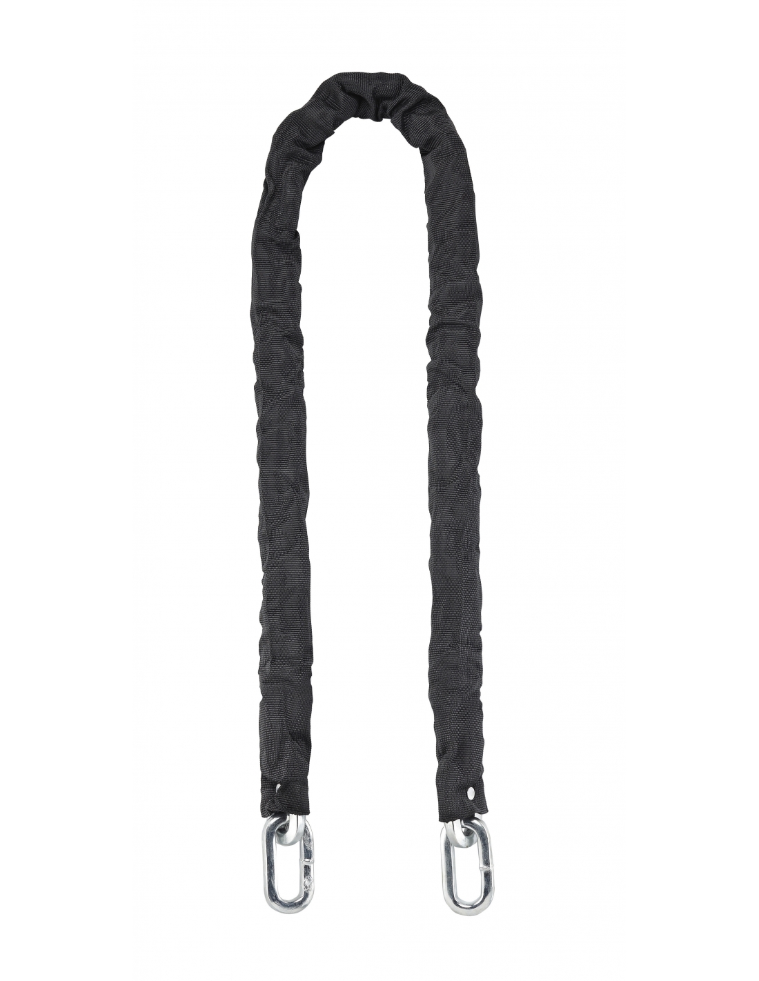 foto del prodotto catena d 39 acciaio cementato 10mm rivestita in nylon loops, bici, moto, grate, cancelli, 1.2m, nero thirard