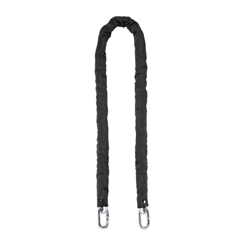 foto del prodotto catena d'acciaio cementato 10mm rivestita in nylon loops, bici, moto, grate, cancelli, 1.5m, nero - thirard