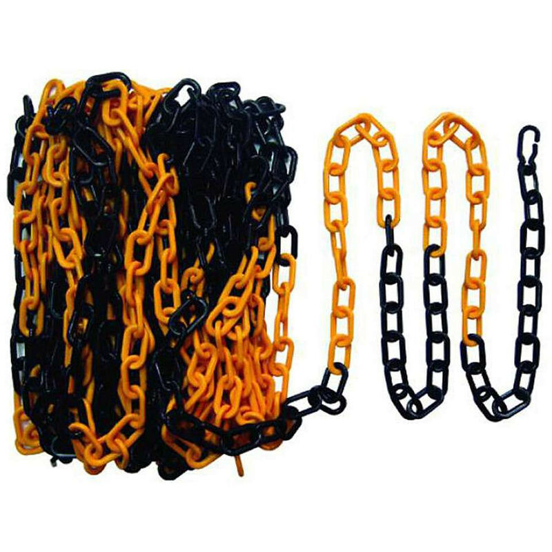foto del prodotto catena di plastica per il parcheggio e sicurezza, giallo nero, 6 mm, da 5 a 50 metri lunghezza 5 metri