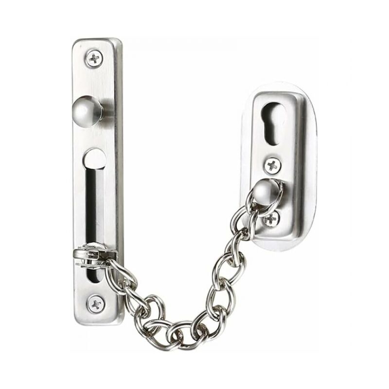 foto del prodotto catena di sicurezza,catena per porta in acciaio inossidabile 304,chiusura a catena per porta con viti,utilizzata per porte interne e finestre di