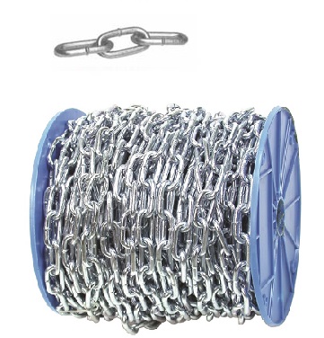 foto del prodotto catena genovese zincocrom.n.14 bobina 150ml. confezione da metri lineari 150