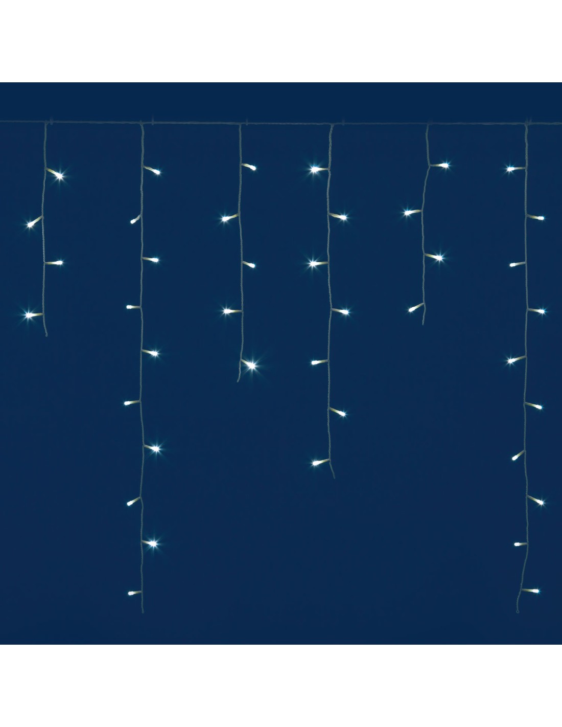 foto del prodotto catena ice light 255 led luce bianca 1088x60cm 8 giochi luce lotti