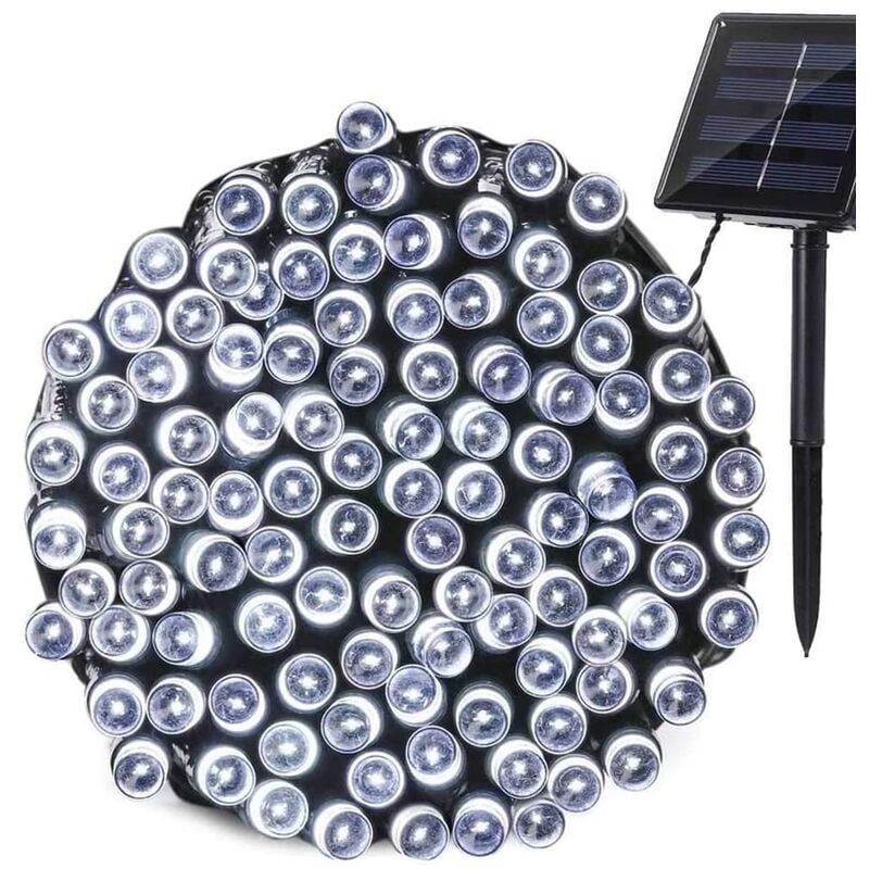 foto del prodotto catena led luci di natale con ricarica ad energia solare 300 led 30 mt luce bianca fredda
