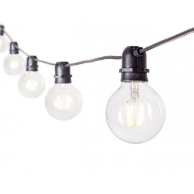 foto del prodotto catena luci esterno brillant 10 led trasparenti 8.4m