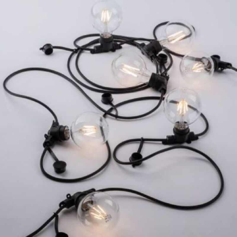 foto del prodotto catena luminosa 10xe27 nera ip54 picnic fan europe