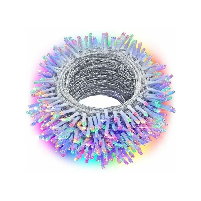 foto del prodotto catena luminosa 200 led luci natalizie per albero natale multicolore tx 9658