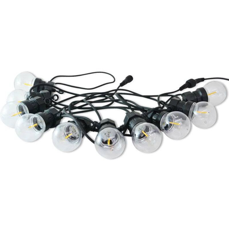 foto del prodotto catena luminosa a led 10 lampadine integrate 8 metri bianco caldo