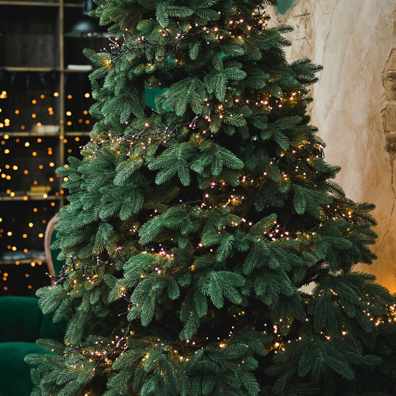 foto del prodotto catena luminosa a led decorazione natalizia catena luminosa lampada da esterno per giardino decorazione balcone, interruttore 8 funzioni, 200x 0,06w 3lm, 2x l 995 cm