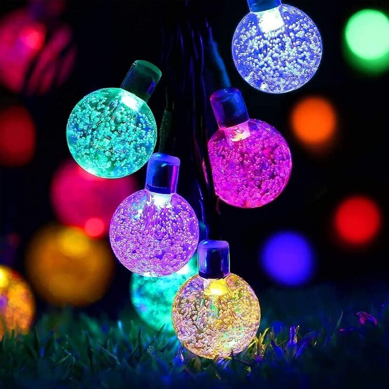foto del prodotto catena luminosa a led solare da 7 m, 8 modalit , luci fatate ad energia solare per interni esterni, per giardino, patio, cortile, casa, feste di