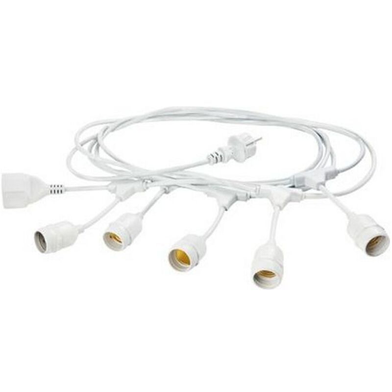foto del prodotto catena luminosa cordone con portalampade bianco 5 mt enjoy 230 02 - sovil