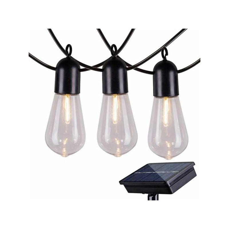 foto del prodotto catena luminosa da esterno solare 10 lampadine 4.5m luce calda 2200k art. 45169