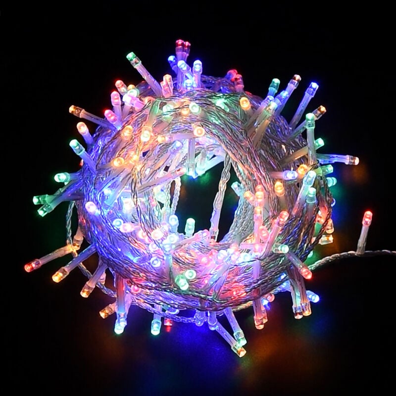 foto del prodotto catena luminosa di natale a 300 led con 8 giochi di luce per uso interno esterno luce multicolore 