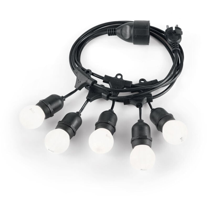 foto del prodotto catena luminosa fiesta materie plastiche nero 5 luci e27