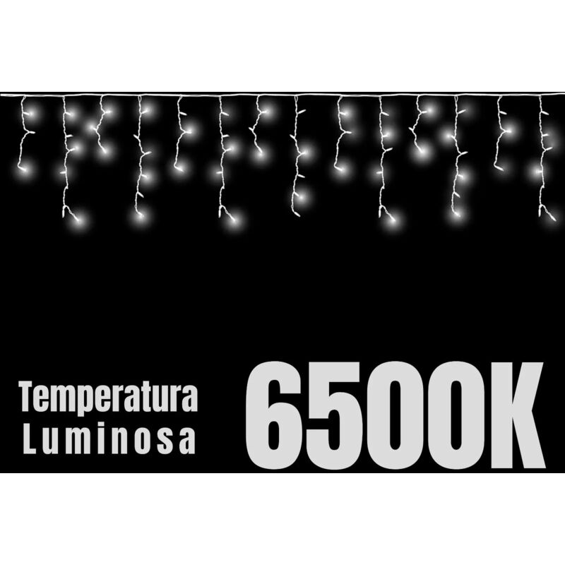 foto del prodotto catena luminosa led estendibile 5 10m per esterno e interno, bianco caldo, bianco freddo, blu, impermeabile, 150 luci led bianco freddo 5 m maka