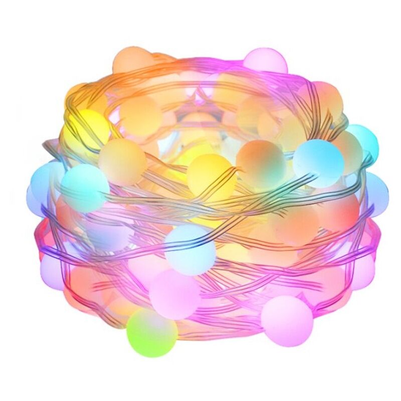 foto del prodotto catena luminosa led luci a globo smart wifi e bluetooth 10 metri tuya