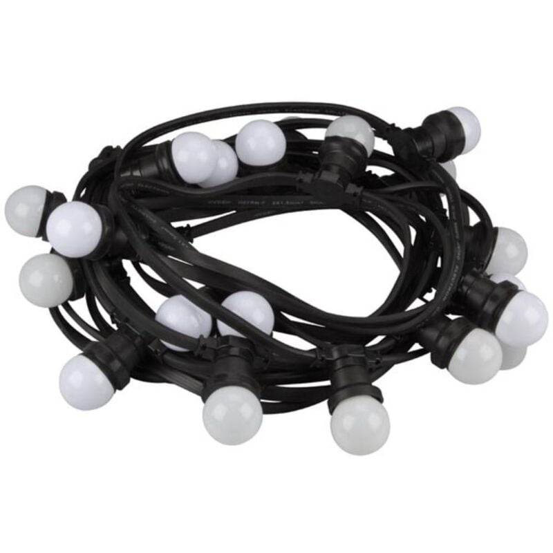foto del prodotto catena luminosa per feste con 20 lampade led bianco caldo