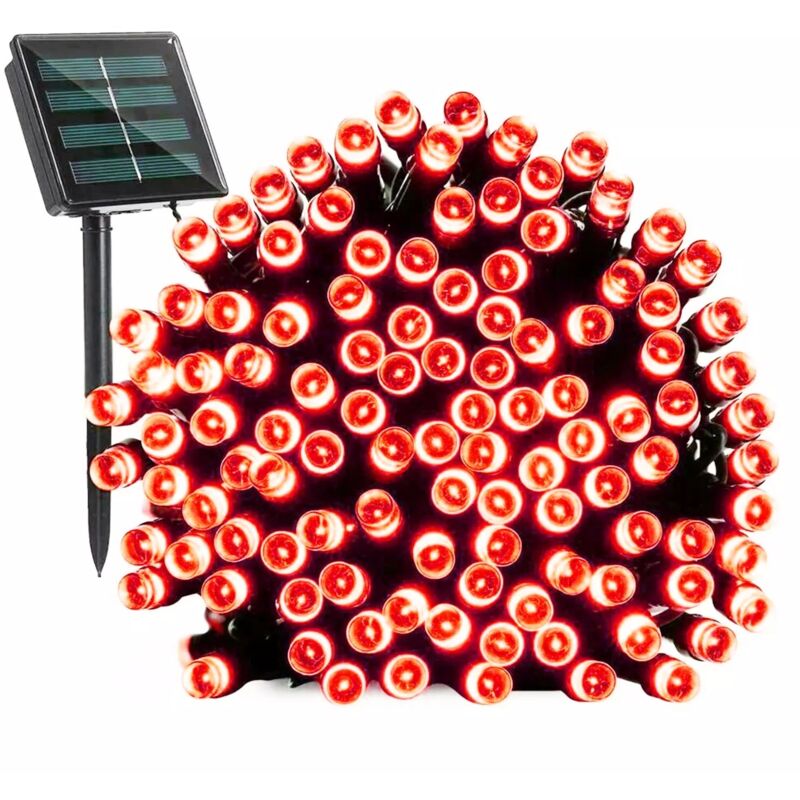 foto del prodotto catena luminosa vintage 7m 100 led colorata solare per esterno, 8 modalit ip44 impermeabile per giardino, balcone, matrimonio, feste, bianco