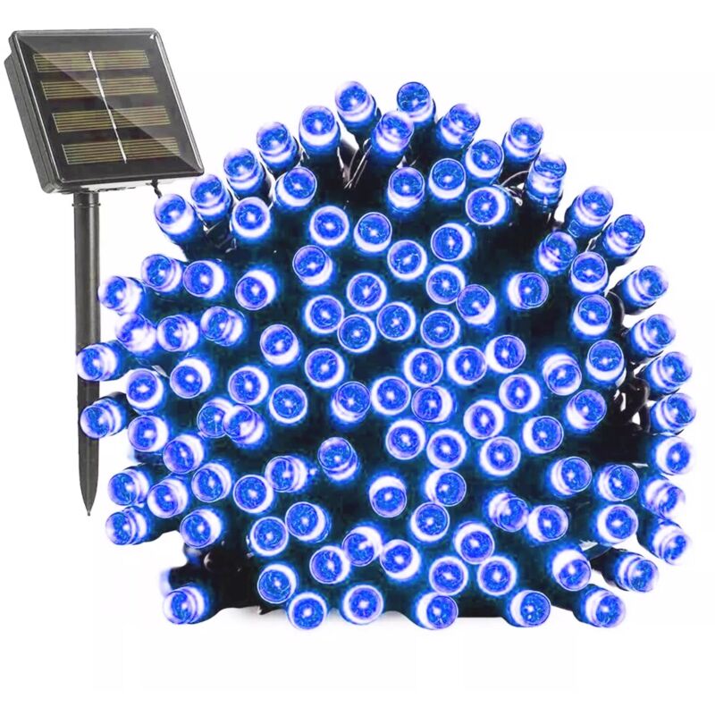 foto del prodotto catena luminosa vintage 7m 100 led colorata solare per esterno, 8 modalit ip44 impermeabile per giardino, balcone, matrimonio, feste, bianco