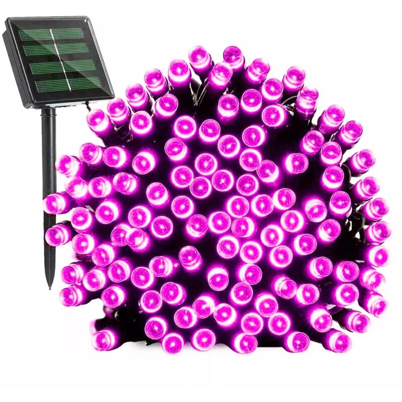 foto del prodotto catena luminosa vintage 7m 100 led colorata solare per esterno, 8 modalit ip44 impermeabile per giardino, balcone, matrimonio, feste, bianco