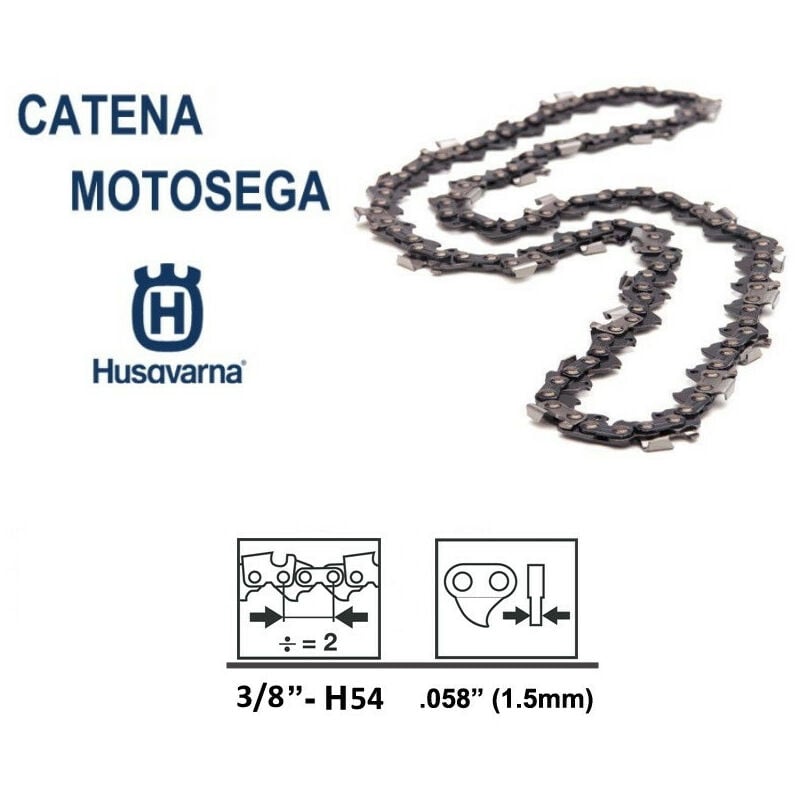 foto del prodotto catena motosega husqvarna h54 73dp 3 8 1,5 mm maglie 68