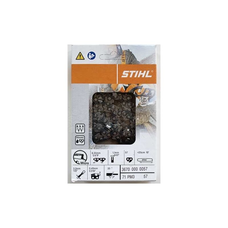foto del prodotto catena motosega stihl originale msa161t cm 25 1 4 57 maglie 3670 000 0057