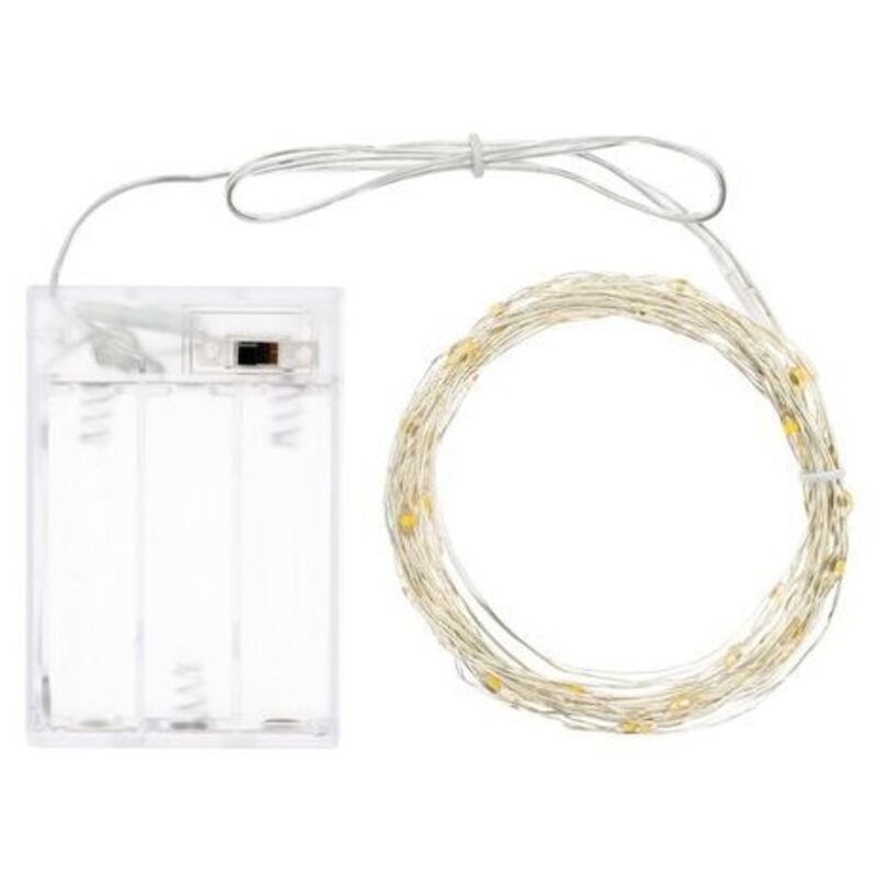 foto del prodotto catena natalizia luminosa lotti 40 microled 4m multicolor a batteria