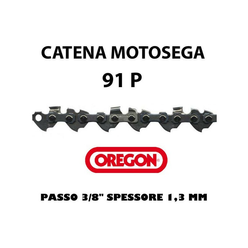 foto del prodotto catena oregon 91p per motosega, passo 3 8 spessore 1,3 maglie 52