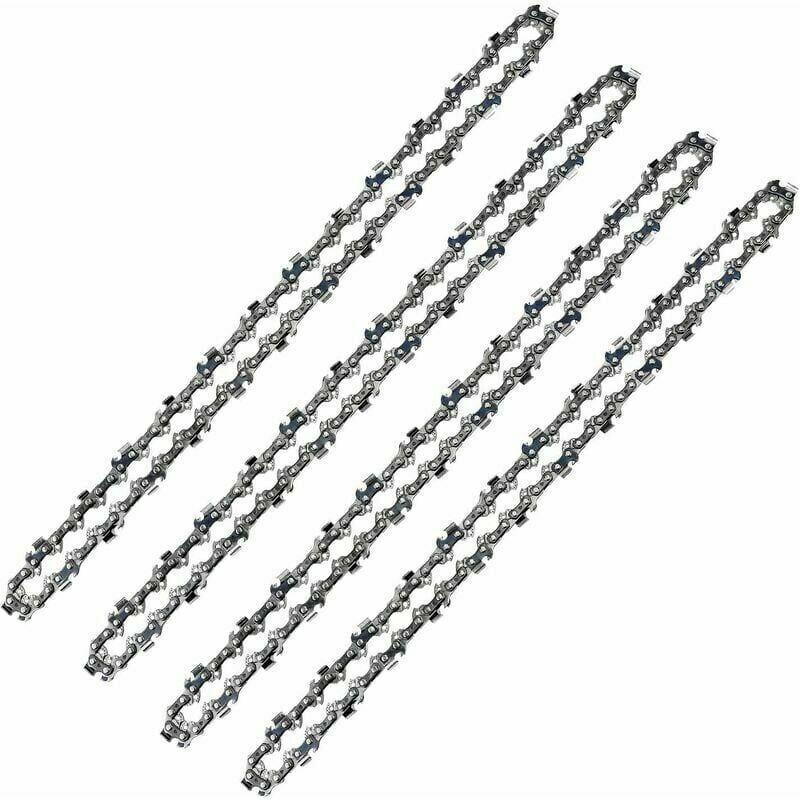 foto del prodotto catena per motosega a 52 maglie, passo 3 8 lp, calibro 050 1,3 mm , basso contraccolpo, confezione da 4 catene per motosega a 52 maglie per barra