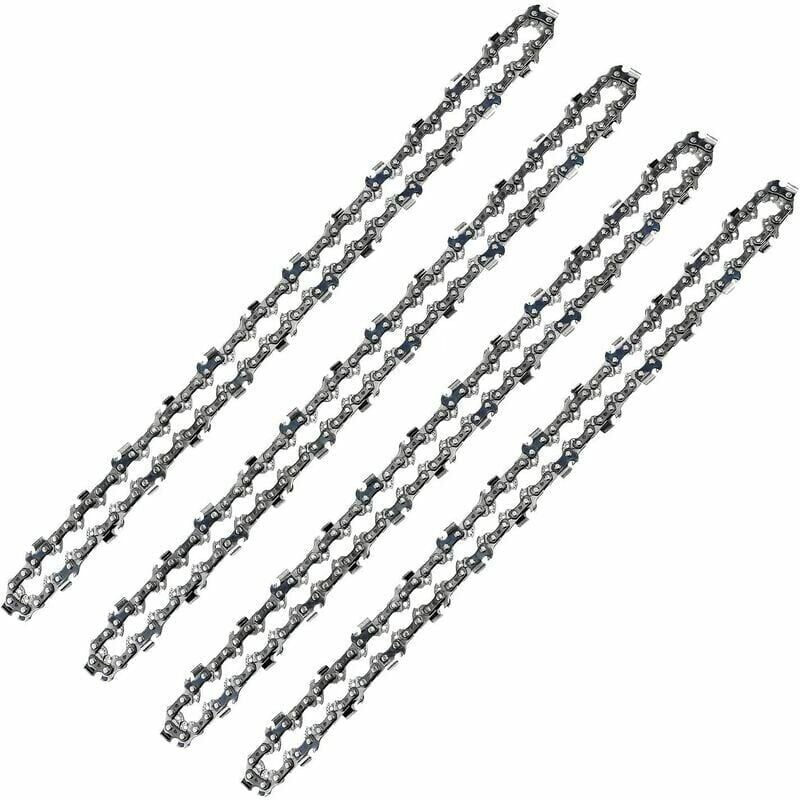foto del prodotto catena per motosega a 52 maglie, passo lp da 3 8 , calibro 0,50 1,3 mm , basso contraccolpo, confezione da 4 catene per motosega a 52 maglie per