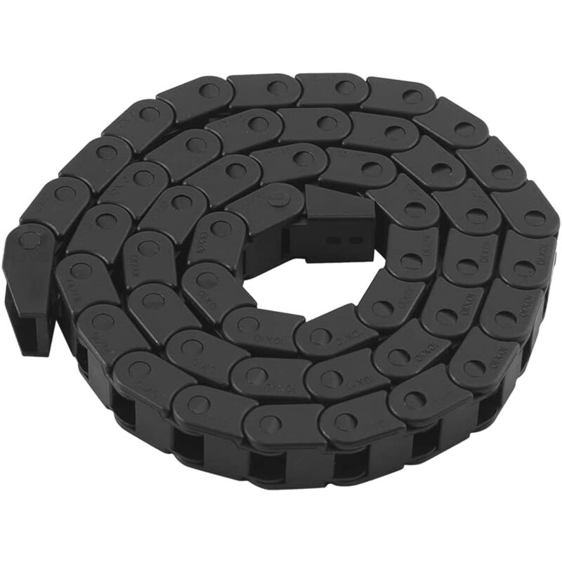foto del prodotto catena portacavi crediri 10 10mm, catena portacavi per stampa 3d, per fresatrice cnc per stampante 3d, nera
