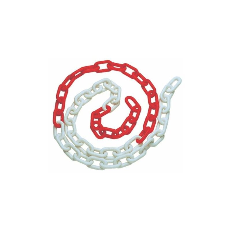 foto del prodotto catena pvc bianco rossa rt. 25 mt.