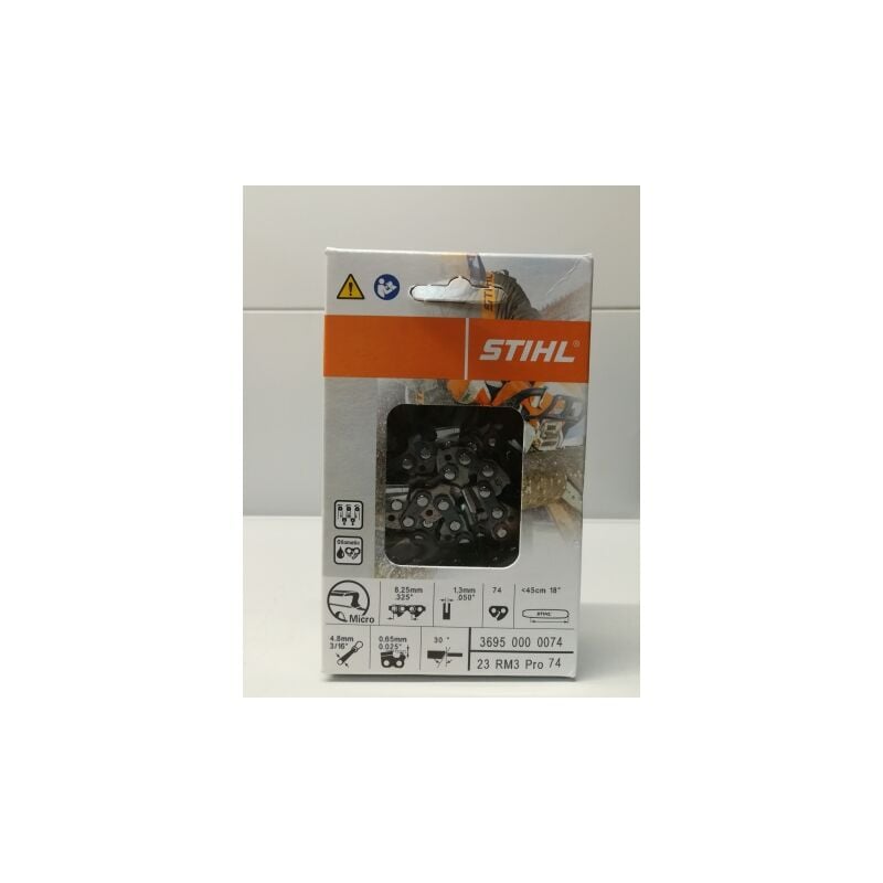 foto del prodotto catena rapid pro micro 74 maglie lunghezza 45cm originale stihl 36950000074