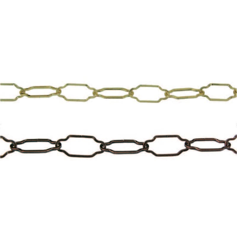 foto del prodotto catena sagomata per lampadari mm.2,5x44x20 in ferro bronzato