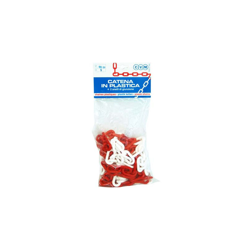 foto del prodotto catena segnaletica bianco rosso self plt d.mm 8 ml 5