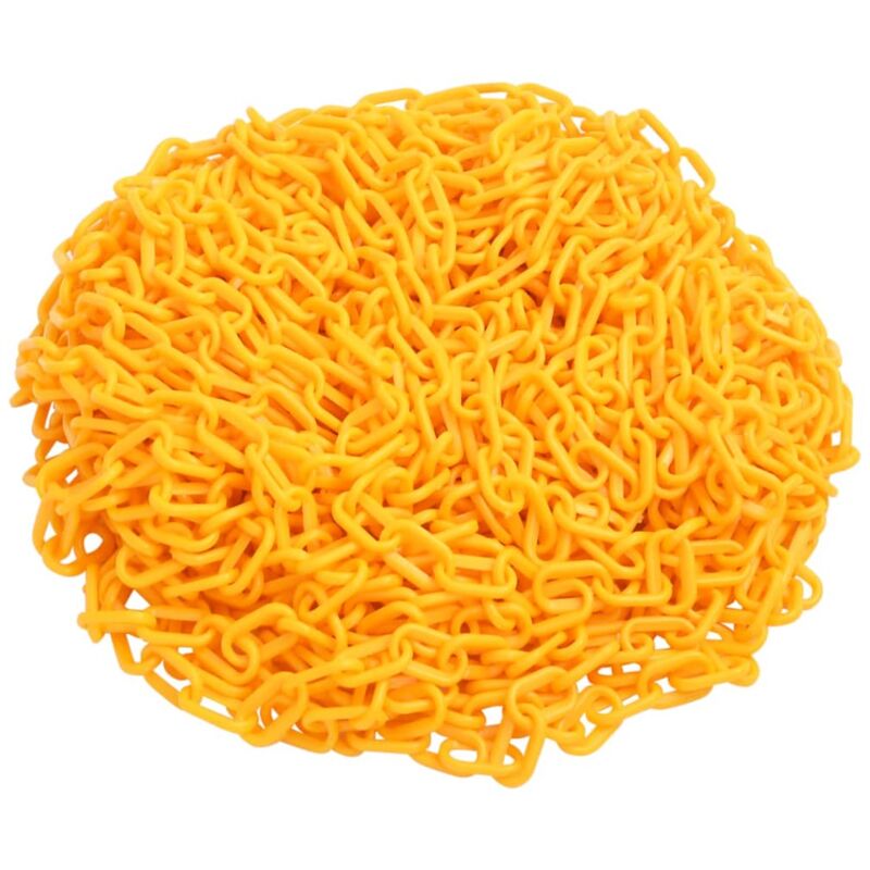 foto del prodotto catena segnaletica gialla 100 m 6 mm in plastica vidaxl