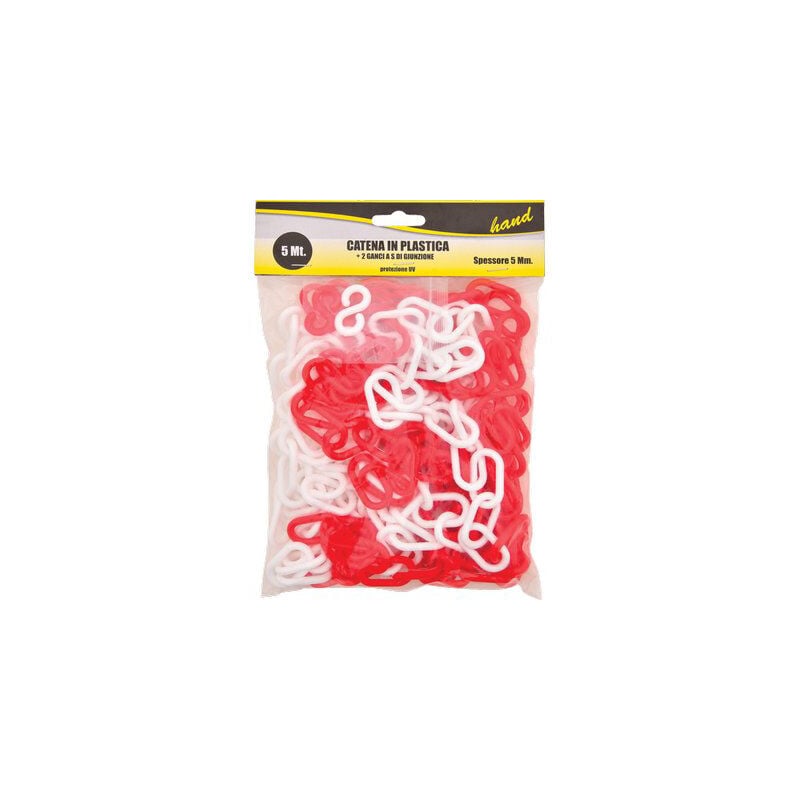 foto del prodotto catena segnaletica hand plt bianco rosso d.mm 5 mt 5
