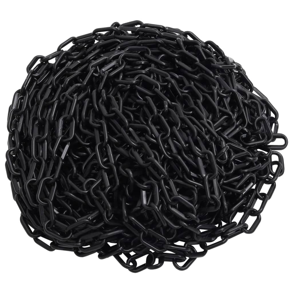 foto del prodotto catena segnaletica nera 100 m 6 mm in plastica
