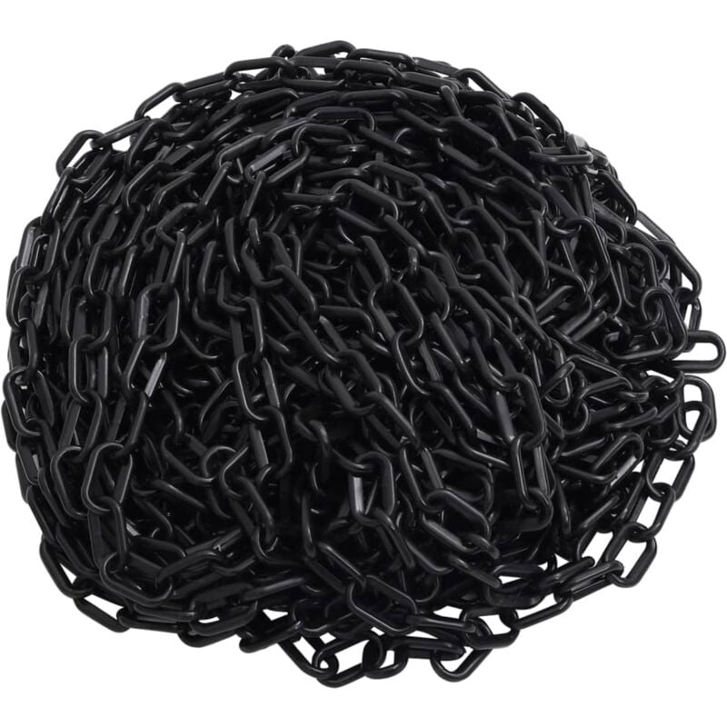 foto del prodotto catena segnaletica nera 100 m 6 mm in plastica vidaxl