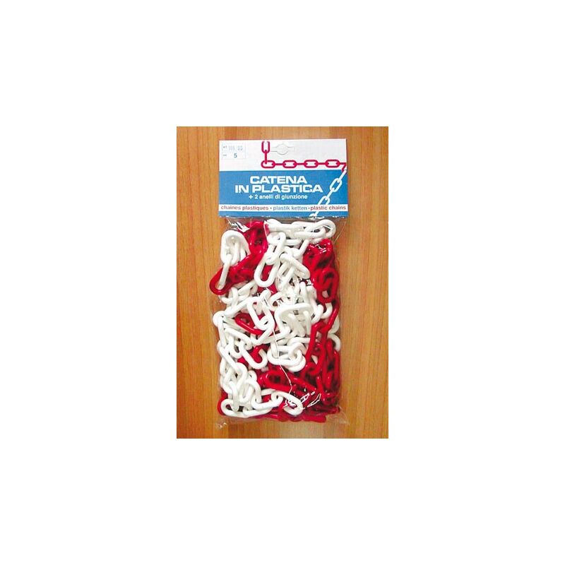 foto del prodotto catena segnaletica self service mt.5 col. bianco rosso mm. 6 idroweb