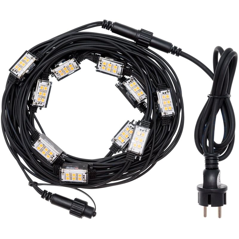 foto del prodotto catena strobo 10 led effetto flash luce stroboscopica da esterno decorazione natalizia luce fredda