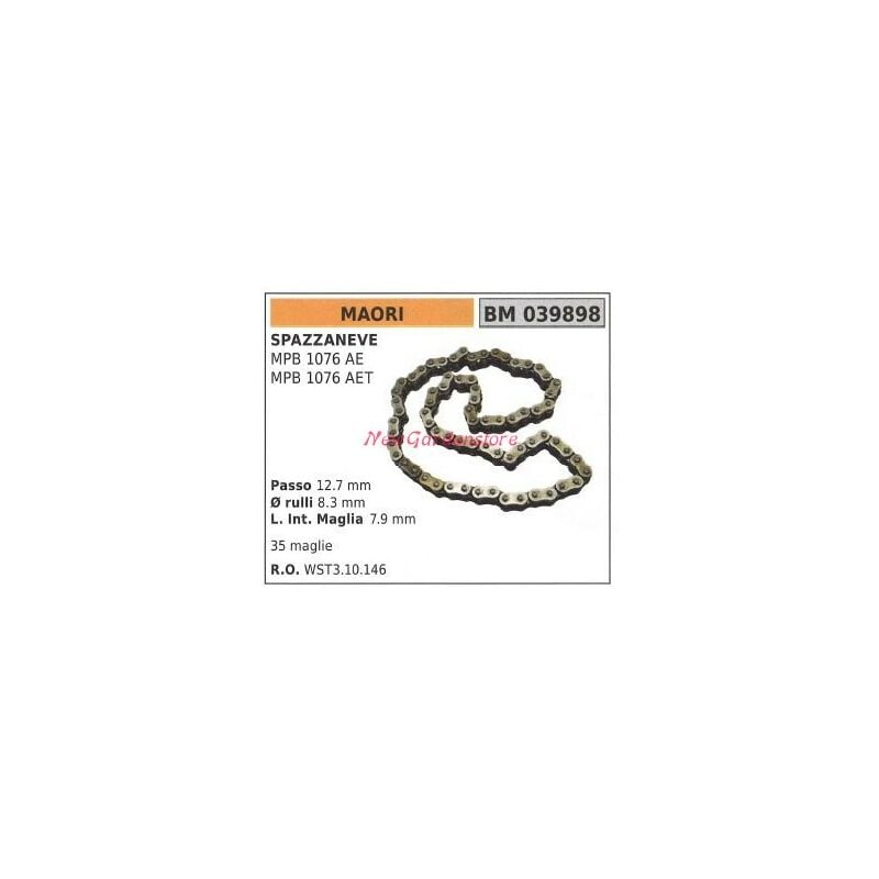 foto del prodotto catena traino trasmissione maori spazzaneve mpb 1076 ae 039898