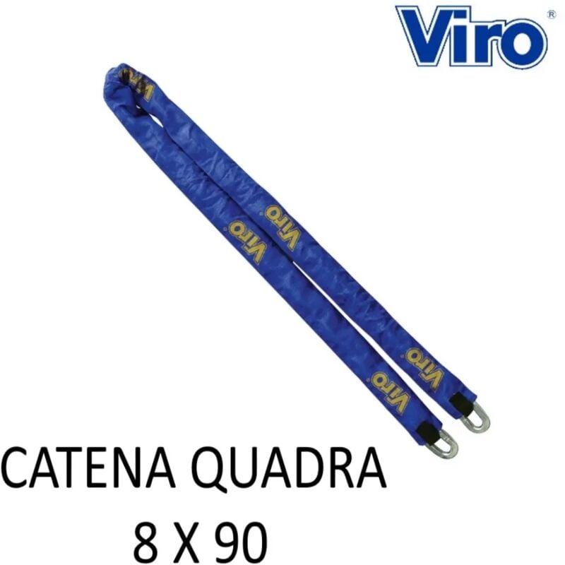 foto del prodotto catena viro cm.90 a sezione quadra da mm.8 con stoffa