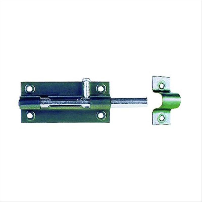 foto del prodotto catenaccio a cannone in ferro verniciato nero per chiusura sicura e resistente di porte e cancelli 100 mm 1 pezzo