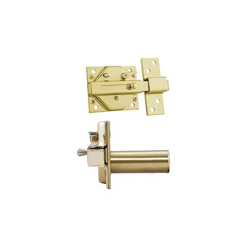 foto del prodotto catenaccio cs88l m50. finitura ottone. cilindro 50 mm. con 5 chiavi di sicurezza. ifam