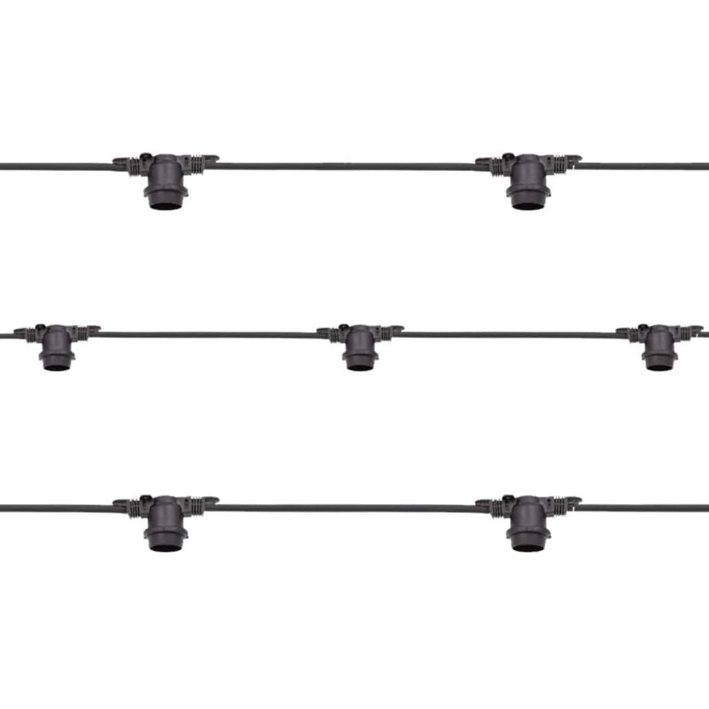 foto del prodotto catenaria luminosa ptl e27 ip65 nera 11m lampo cod. ctn11e27ne 